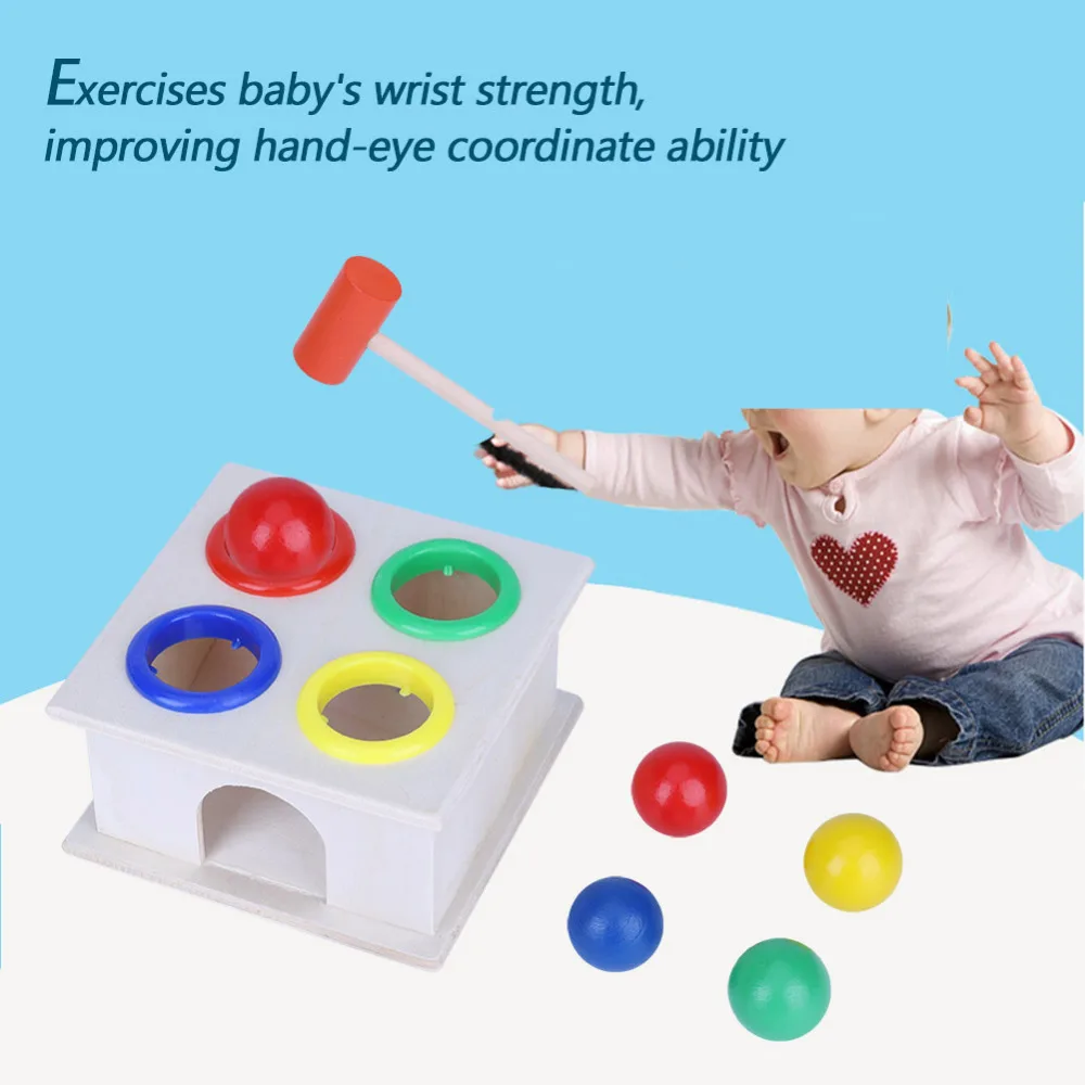 Детские деревянные игрушки Hammer Wood Toy Обучающие Игрушки для раннего развития