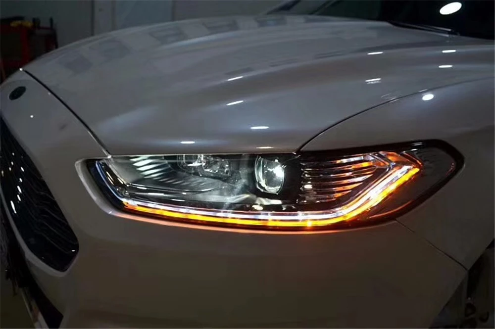 Car Styling for Ford Mondeo 2013 LED Headlight for New Fusion Head Lamp Dynamic turn signal LED DRL Bi-Xenon HID