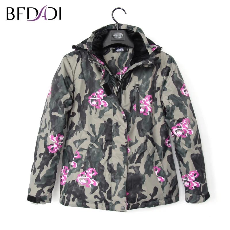 Высокое качество камуфляж ветрозащитная куртка для девочек Для женщин теплые