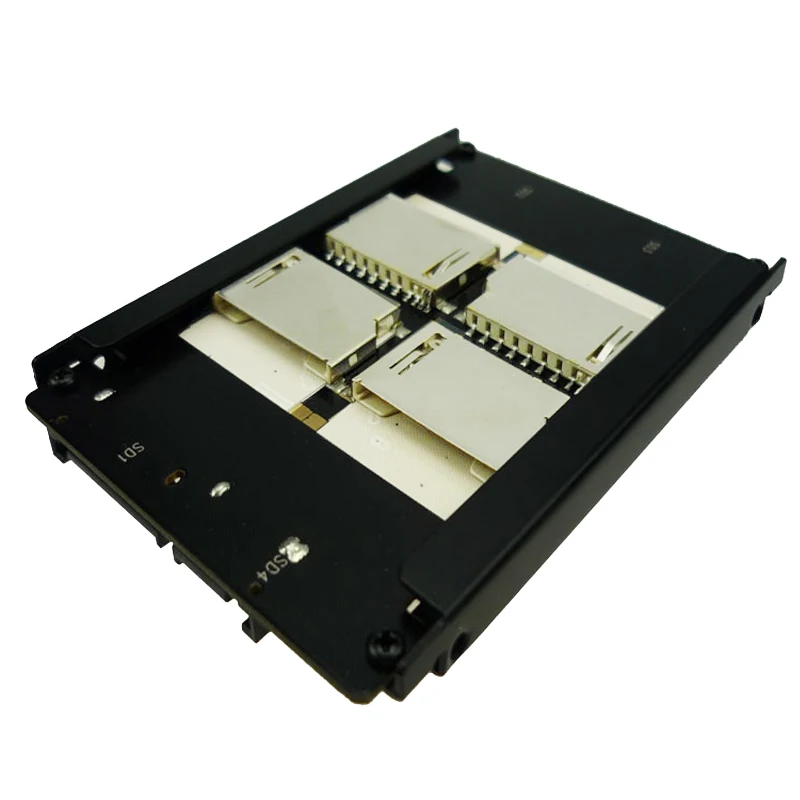 Quad SD на SATA 22pin адаптер 2 5 &quotHDD корпус поддержка SDIO SDHC SDXC MMC карты ADP02501|sd to sata|sd sata