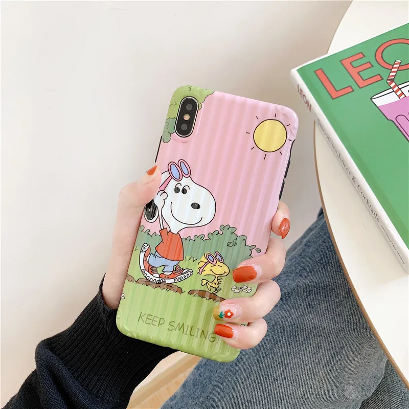 Чехол для iPhone X XS Max Xr 8 7 6 6 S Plus японское аниме INS милая собака Подарочный чехол