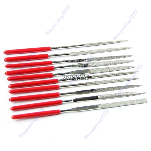 

10 pcs Needle Files Carving Diamond Jeweler Craft Tool Metal Glass Stone 140mm