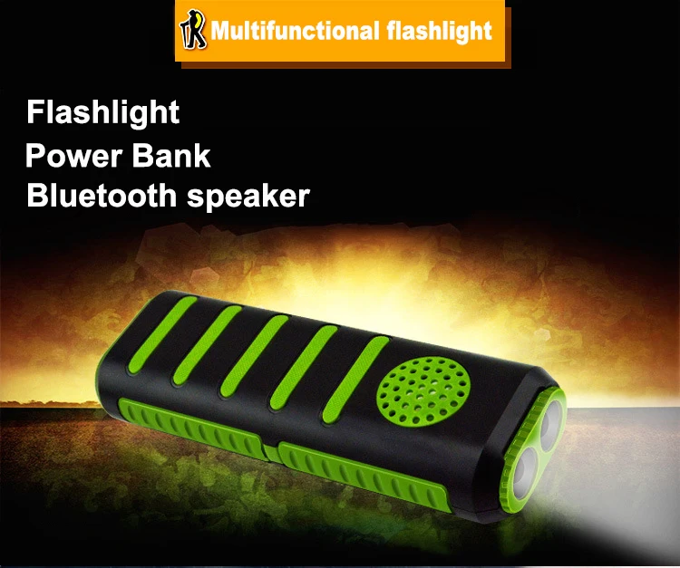 Фонарик с музыкой портативный высокое питание для bluetooth-динамика фонарь 3 в 1 powerbank led 18650 батарея Открытый mp3 Воспроизведение