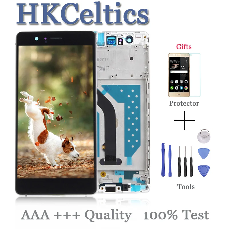 AAA качественный ЖК + рамка для HUAWEI P9 Lite ЖК-экран дигитайзер сборка 5 2 дюйма 1920*1080 |
