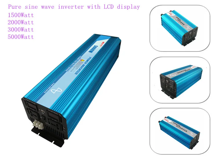 Инвертор с чистым синусом с кабелем защитный Инвертор 24v 220v 3000w производитель из Китая для фургона