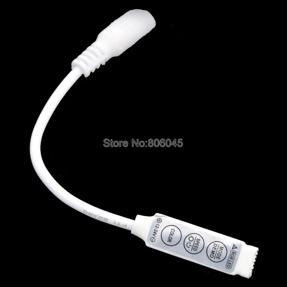 20 шт./лот DC12V 24V 12A 4x3A тонкий мини встроенный RGB светодиодный контроллер с разъемом