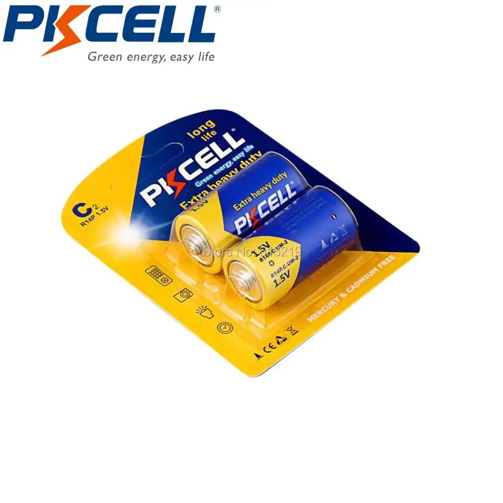 Аккумулятор цинк карбоновый Zn C/R14 1 5 в 6 аккумуляторов размера C R14P UM2|carbon battery|1.5