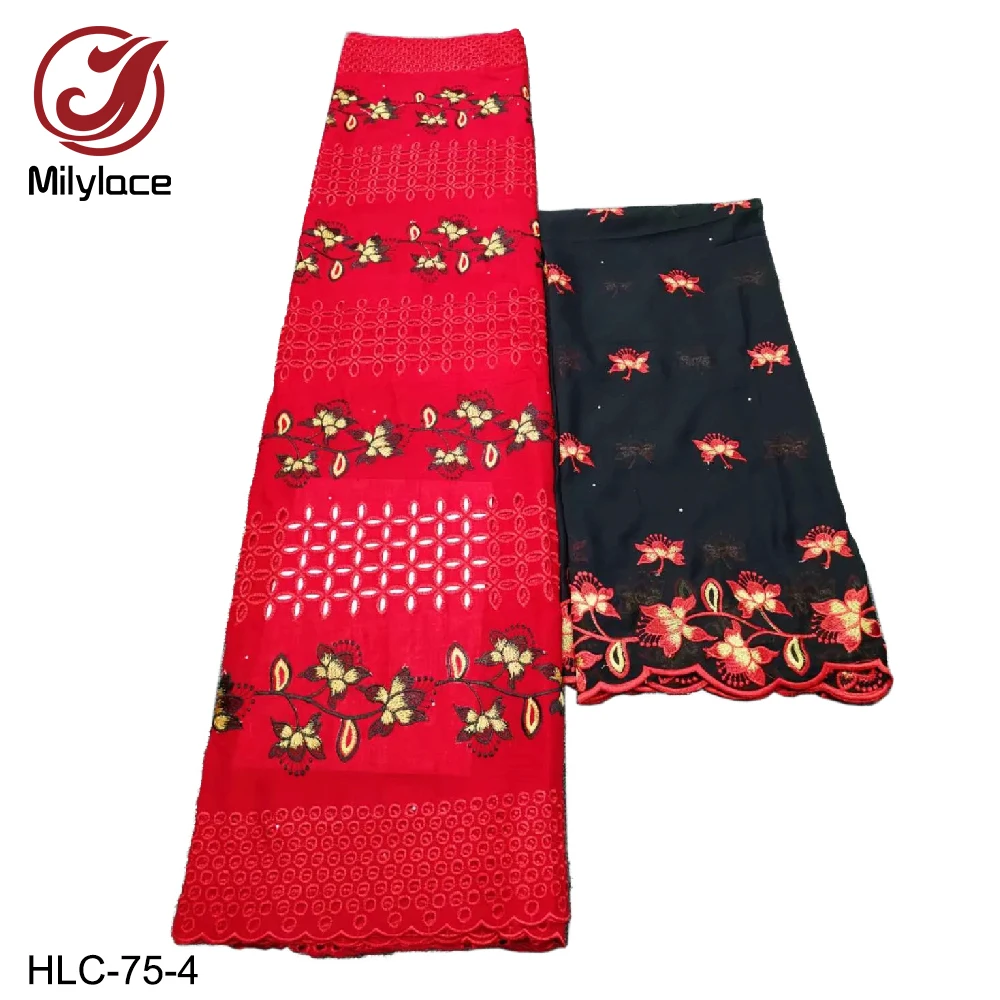 Milylace Цветочная вышитая швейцарская хлопчатобумажная Кружевная Ткань 5 ярдов для
