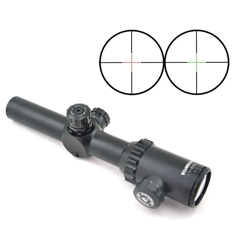 

Тактический телескоп Visionking 1-8x24 с красной/зеленой подсветкой