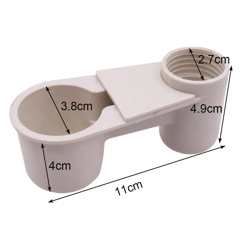 1 pcs CW296 1 шт. пластиковая кормушка для домашней птицы кормушка для кормления Птиц Еда для попугая миска для воды Кормление брызгозащищенная чашка голуби клетка кормушка - Цвет: 1 pcs CW296