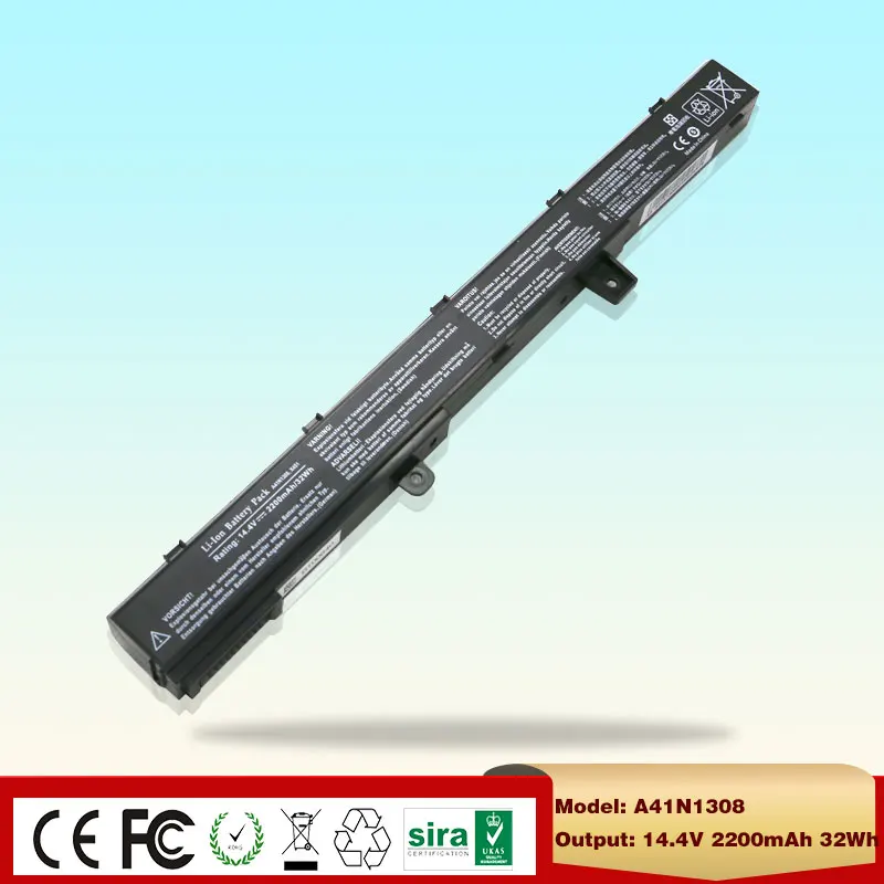 Новый OEM 14 4 В 2200 мАч 32Wh A41N1308 X451 ноутбука Батарея для ASUS R505CB SB51 CB X552C|Аккумуляторы