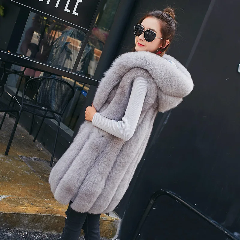 Хит, женский жилет из искусственного меха, большие размеры, 6XL, 5XL, 4XL, XXXL, жилет из искусственного меха норки, Женский винтажный черный жилет из искусственного меха