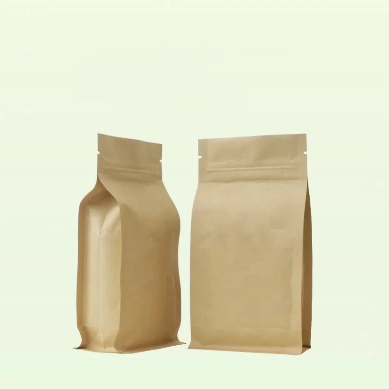 Вместительная металлическая сумка на молнии с замком ziplock, стоячий мешок, сумка для хранения на молнии, пакетик для кофе из крафт-бумаги, 50 шт./лот