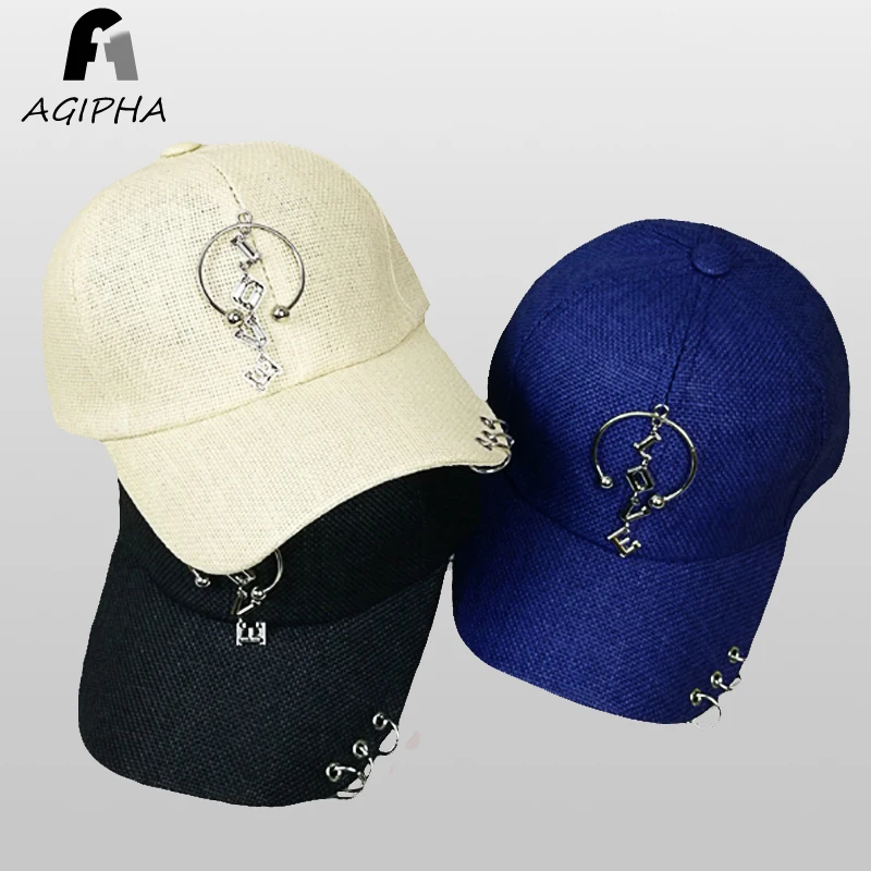 Твердые Lover Стиль Бейсбол Кепки с кольцами Хлопковые бейсболки Snapback s синего
