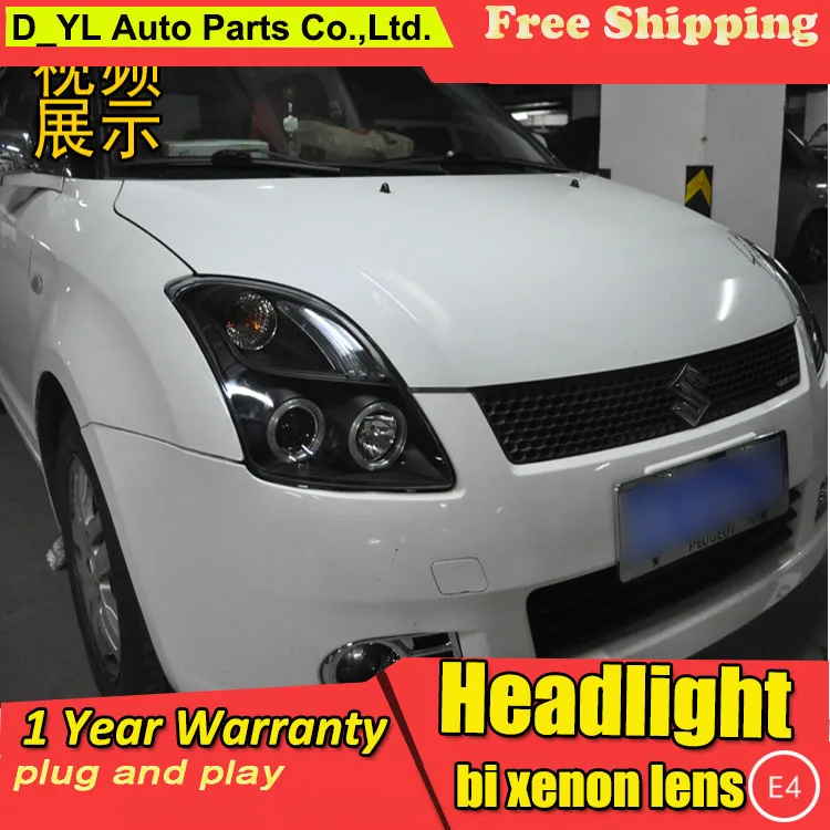 D_YL автомобильный Стайлинг для Suzuki Swift фары 2005-2011 Swift светодиодный фары DRL Объектив двойной луч H7 HID Ксеноновые би ксеноновые линзы