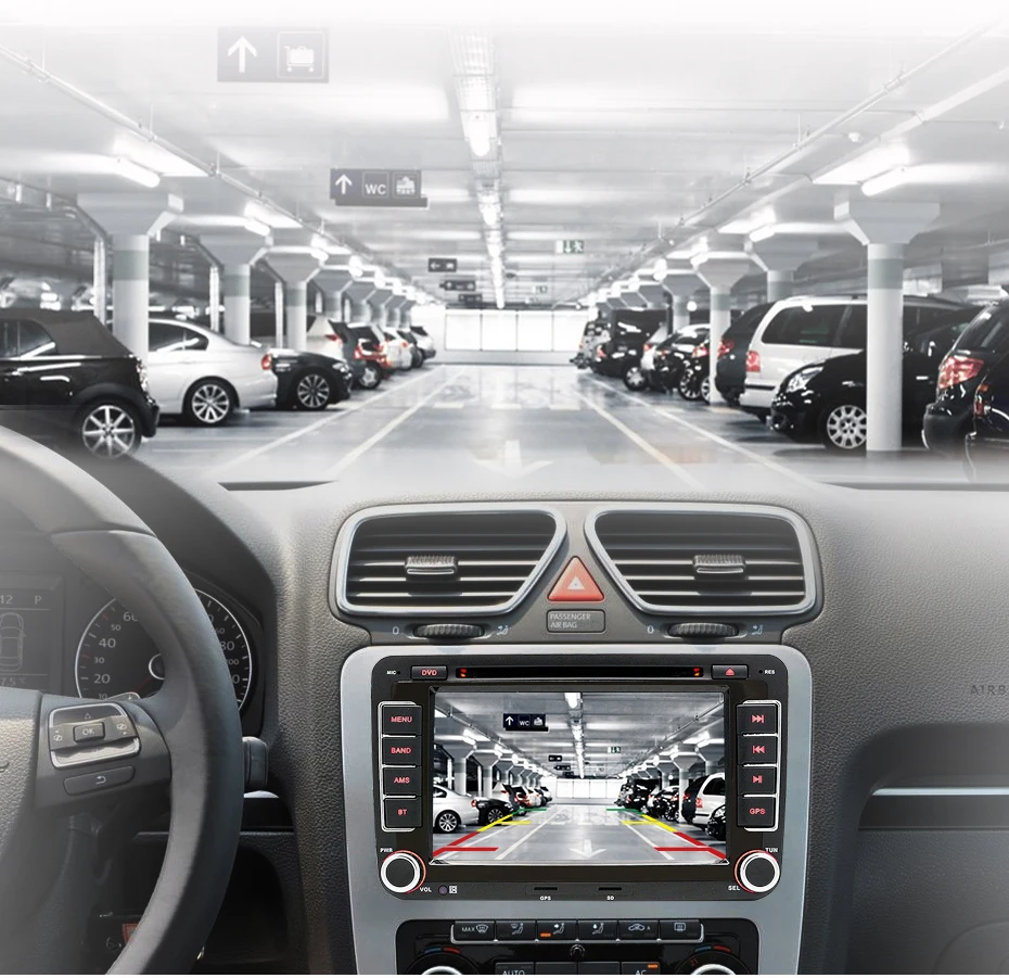 Junsun 2 DIN автомагнитола DVD GPS 7 '' bluetooth fm Радио стерео плеер для Volkswagen VW polo passat b6 jetta 6 skoda rapid авто DVD плеер камера заднего вида