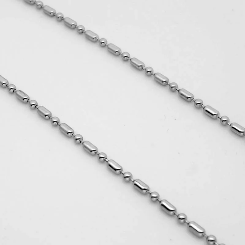 Мужская шаровая цепь из нержавеющей стали 1,6/2/2,4/3 мм 1" 20" модная цепочка с бусинами для самостоятельного изготовления ювелирных изделий Классический Бегемот ожерелье аксессуары