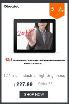 Obeytec 17 дюймов открытая рамка сенсорный монитор, промышленный открытый IP65 lcd емкостный, PCAP сенсорный экран, 10 точек, 1280*1024