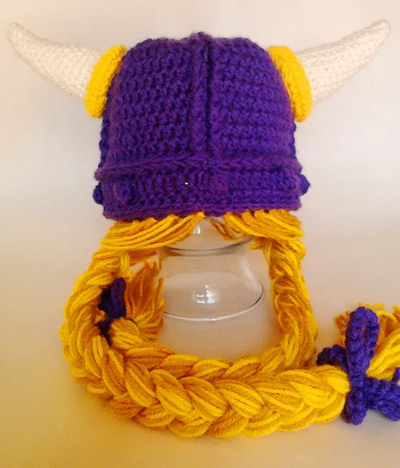 Вязаная детская шапка вязаная крючком Детская Викинга для маленьких мальчиков