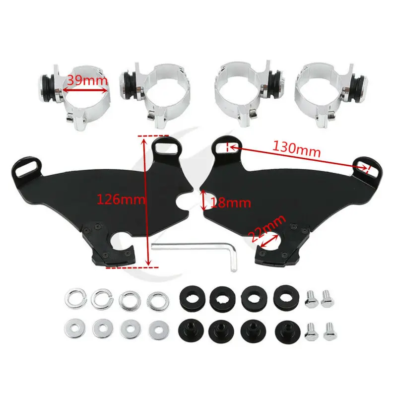 

Gauntlet Fairing 39MM Fork Bracket Trigger Lock Mount Kit For Harley Sportster XL 1200 XL883