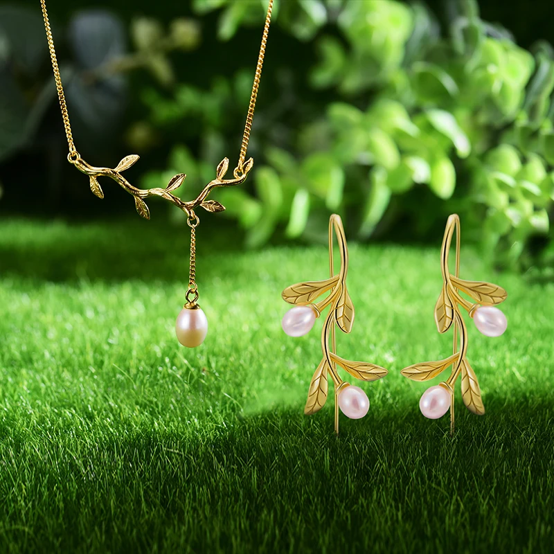 Lotus Fun Real 925 пробы серебро натуральный жемчуг ювелирные украшения водослива из