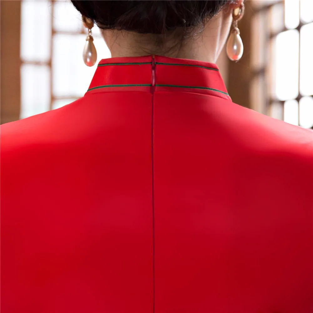 Шанхай история китайская Невеста Qipao длинное китайское стильное платье Кружева традиционный ченсам китайское платье восточное платье 3 цвета