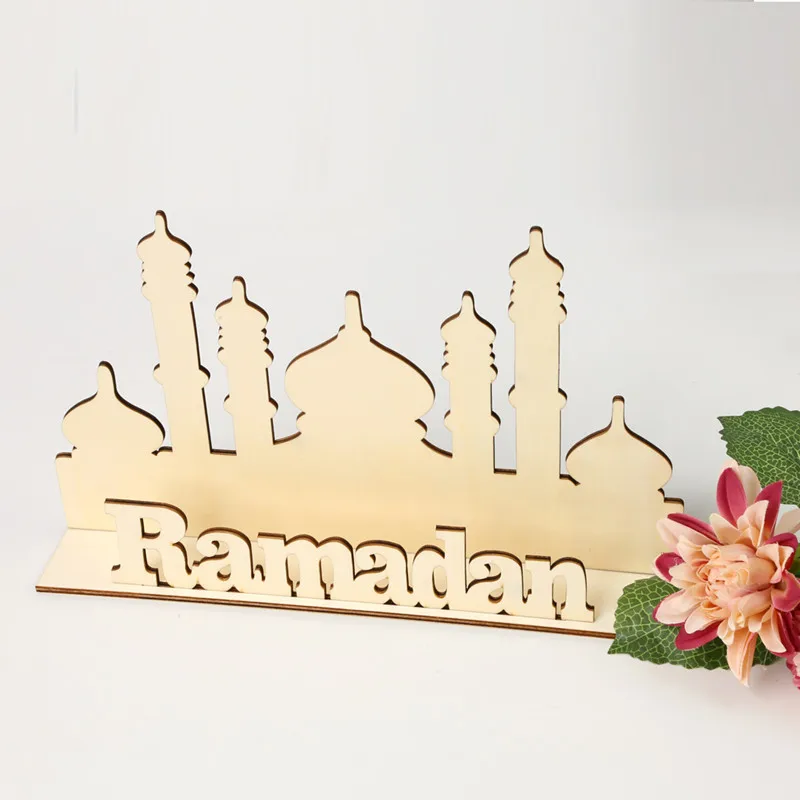 ИД Мубарак Рамадан Деревянный украшения из акрила торт Топпер мусульманских