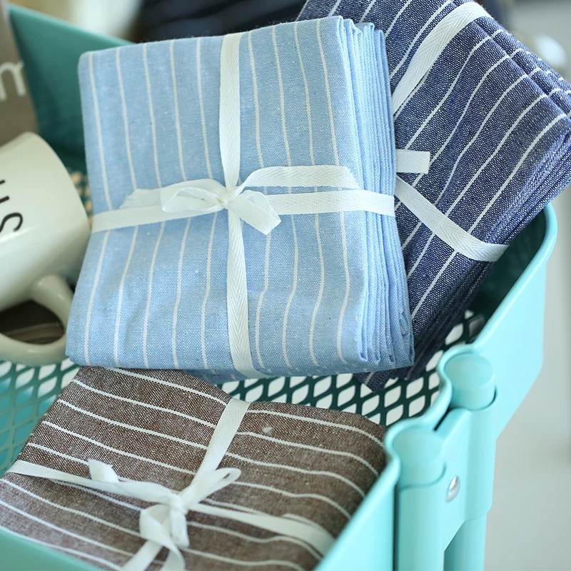 3 шт. кухонные полотенца из чистого хлопка дизайн в полоску 30*40 см салфетки