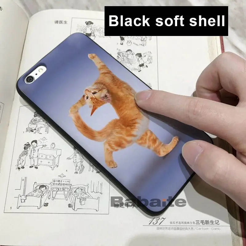 Babaite Йога кошки собаки мобильные телефоны задняя крышка TPU чехол для iPhone 8 7 6 6S Plus 5