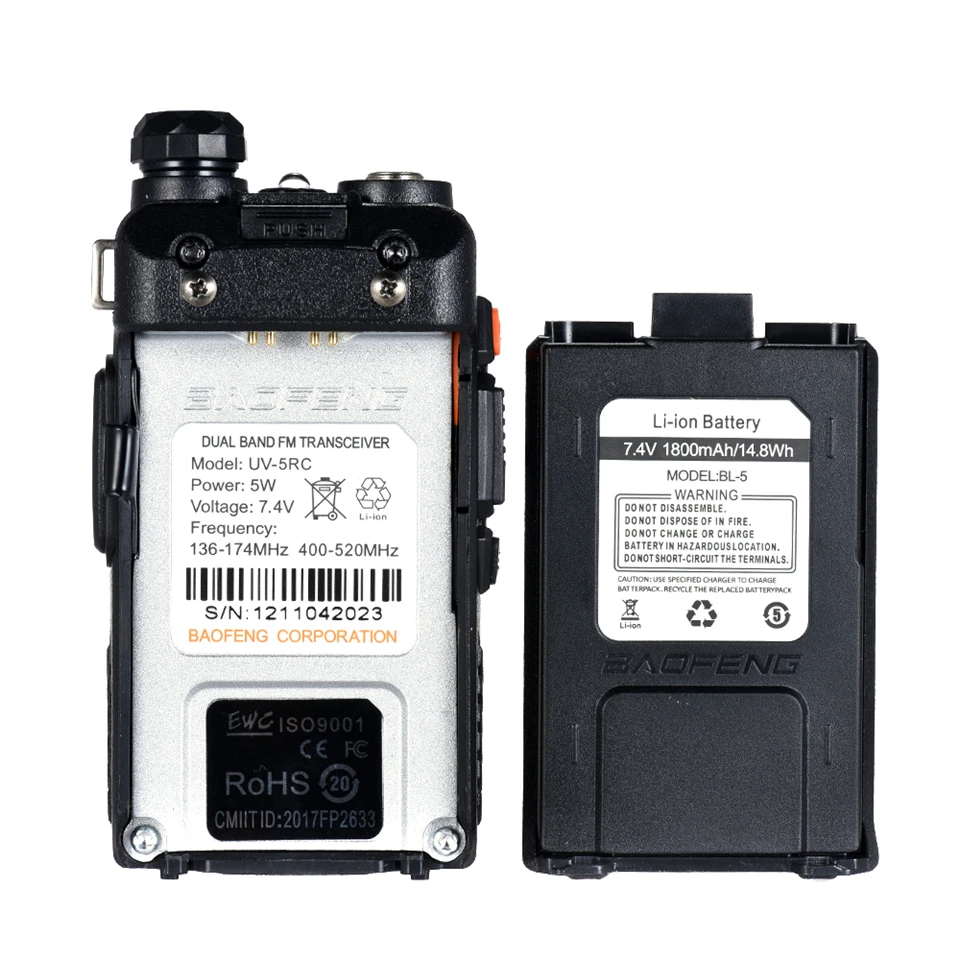 baofeng UV-5RC UV 5RC UV5RC для cb комплект рация 2 шт 10 км автомобильная портативная рации ham радиостанция трансивер baufeng двухдиновая магнитола радиостанции boafeng радиолюбитель двухдиапазонная uhf vhf телефон