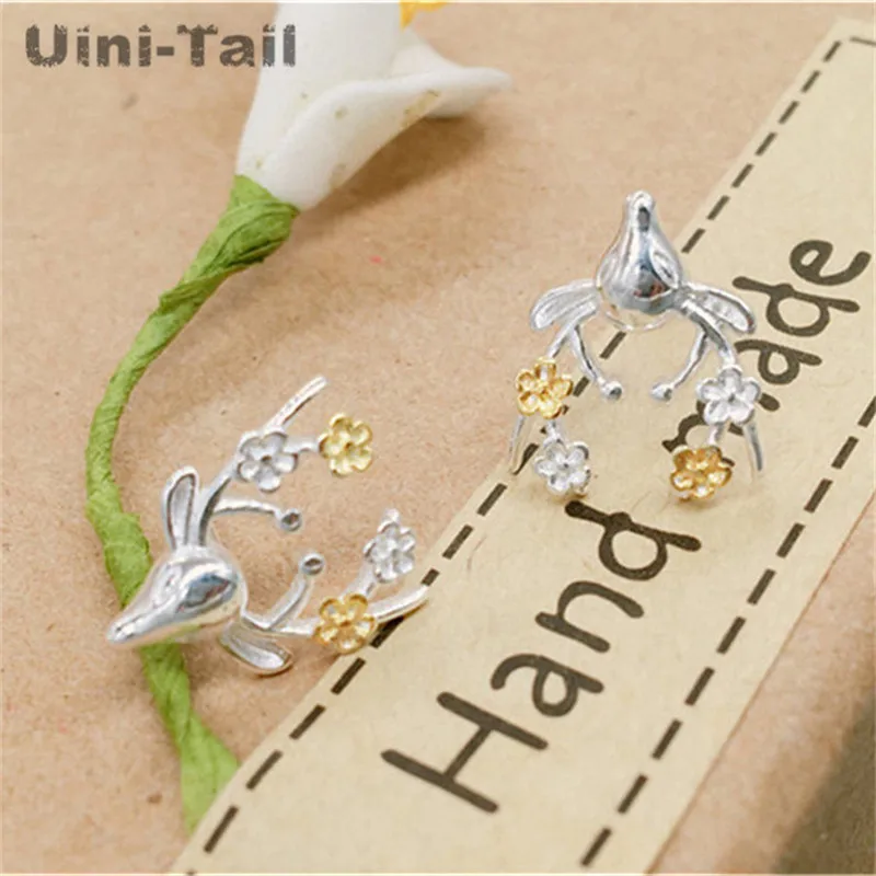 Uini-Tail Новое поступление искусственное серебро Женский олень лося 925 пробы
