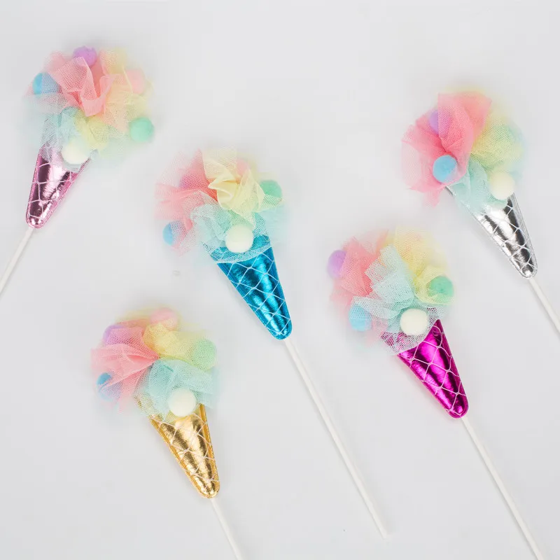 1 шт./упак. Baby Shower Летние Симпатичные конфеты мороженое украшения торта одежда для