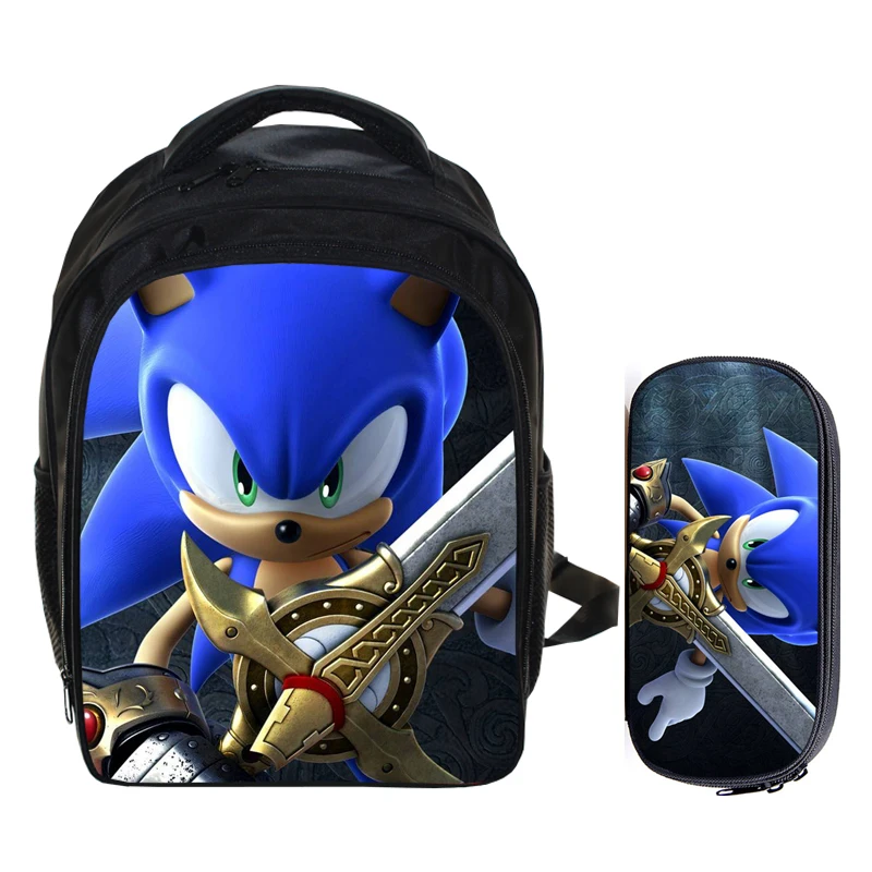 13 дюймов Sonic the Hedgehog Super Mario Bros для мальчиков и девочек школьные рюкзаки Детский