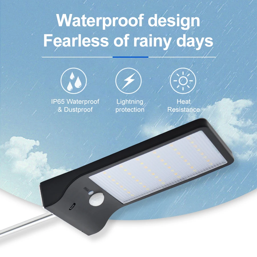 48 Led Солнечный свет наружное водонепроницаемое освещение для садовой стены два