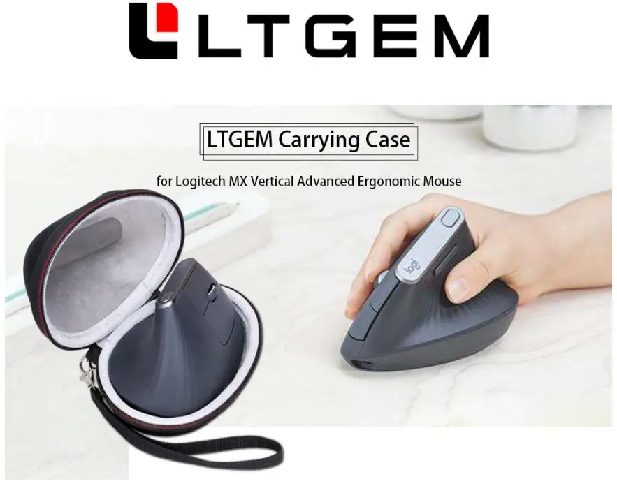 LTGEM EVA Жесткий Чехол для logitech MX Вертикальная Расширенная эргономичная мышь-Дорожная Защитная сумка для переноски