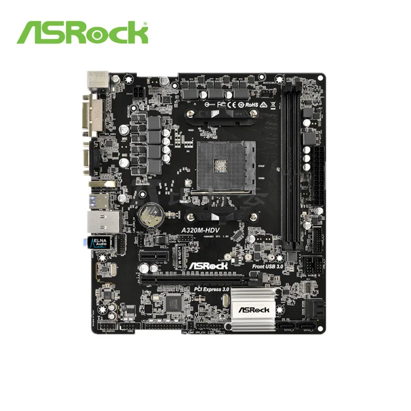

ASROCK AMD A320 Chipset AM4 Interface A320M-HDV Desktop PC Motherboard Micro-ATX