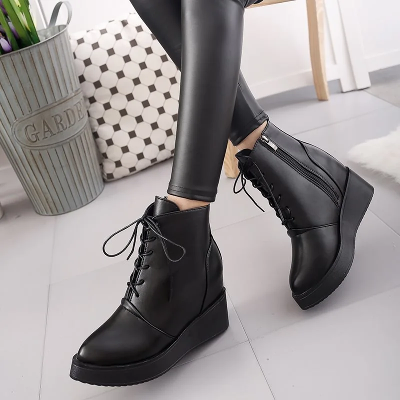 Глобальный Любовник 2017 Новый Высокий Верх Зашнуровать Увеличения Высоты женская