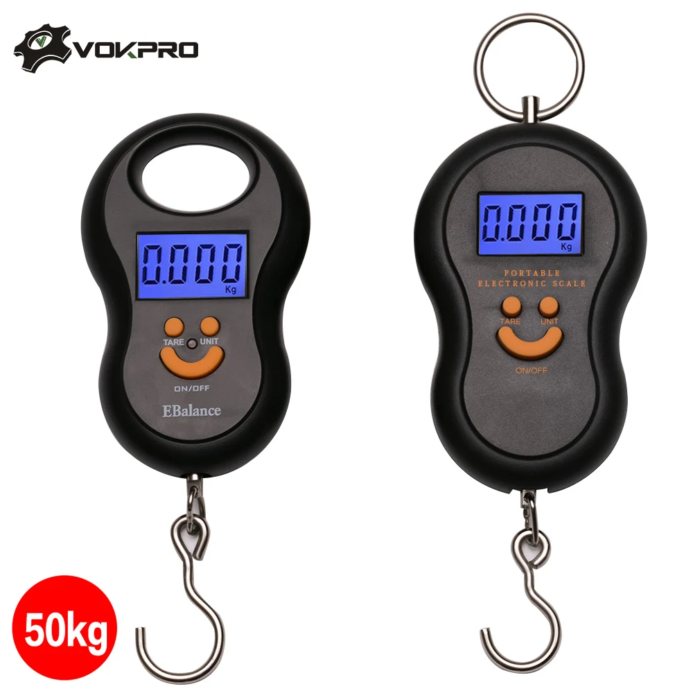 50 кг x 10 г Мини цифровые весы для рыбалки, багажа, путешествий, Утяжелитель, подвесной электронный крюк, весы, кухонный весовой инструмент