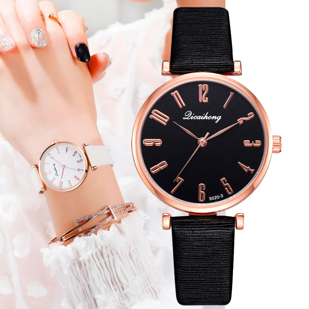 Женские часы, кварцевые наручные часы Montre Femme, современный модный кожаный ремешок, высококачественные повседневные цифровые часы