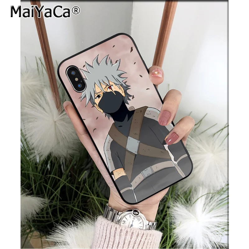 MaiYaCa Аниме Наруто Хатаке Какаши ТПУ мягкий высококачественный чехол для телефона для iPhone X XS MAX 6 6S 7 7plus 8 8Plus 5 5S XR