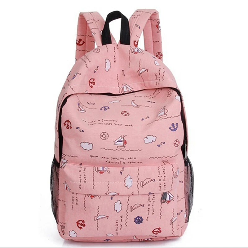 Рюкзак женский школьный с граффити в горошек|Женские рюкзаки| |