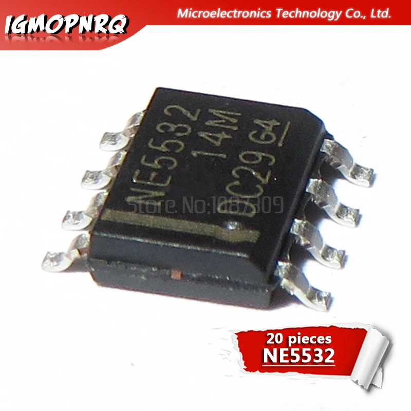 Новый оригинальный NE5532DR NE5532 N5532 SOP8, 20 шт.