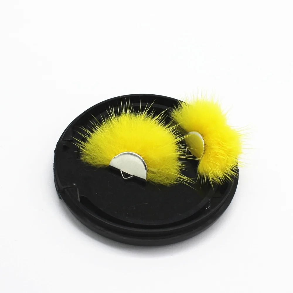 30 шт. 24*30 мм модные стильные серьги-подвески ручной работы из норковой шерсти с