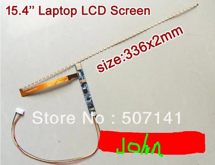 

2PCS 336mm Adjustable brightness led backlight strip kit,Update 15.4inch-wide laptop 15.4'' W LCD ccfl panel to LED backlight