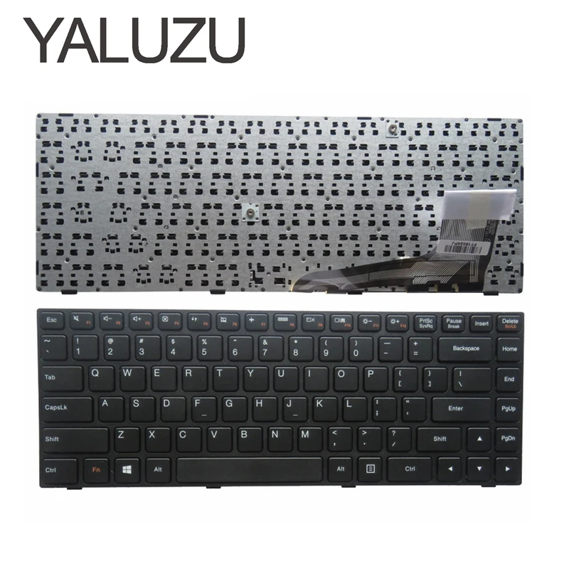 YALUZU новый для Lenovo Ideapad 100 14 14IBY английская клавиатура US черный с рамкой короткий