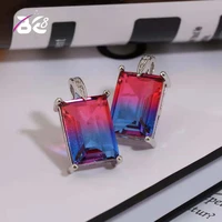be 8 women stud earrings high quality aaa cubic zirconia stone square design stud earring pendientes mujer moda e775