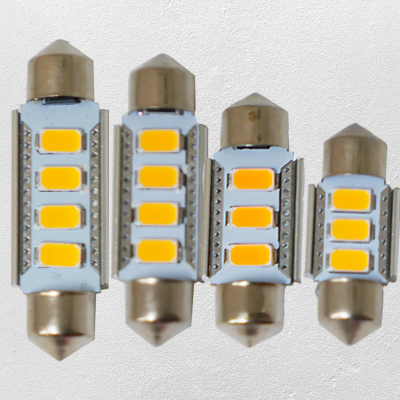 2X ультра-яркие желтые CANBUS 5730 SMD LED 31 мм 36 39 41 C5W без ошибок Festoon автомобильные