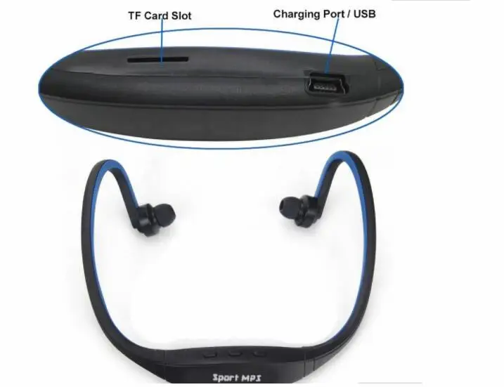Беспроводной портативный спортивный музыкальный mp3 плеер с картой бесплатная