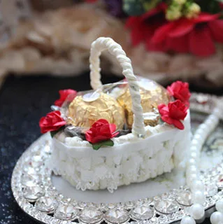 50Pcs/Lot Free Shipping Personalized Flower Lace Basket Wedding Favor Boxes And Gifts Europe Decoration Wholesale. | Дом и сад