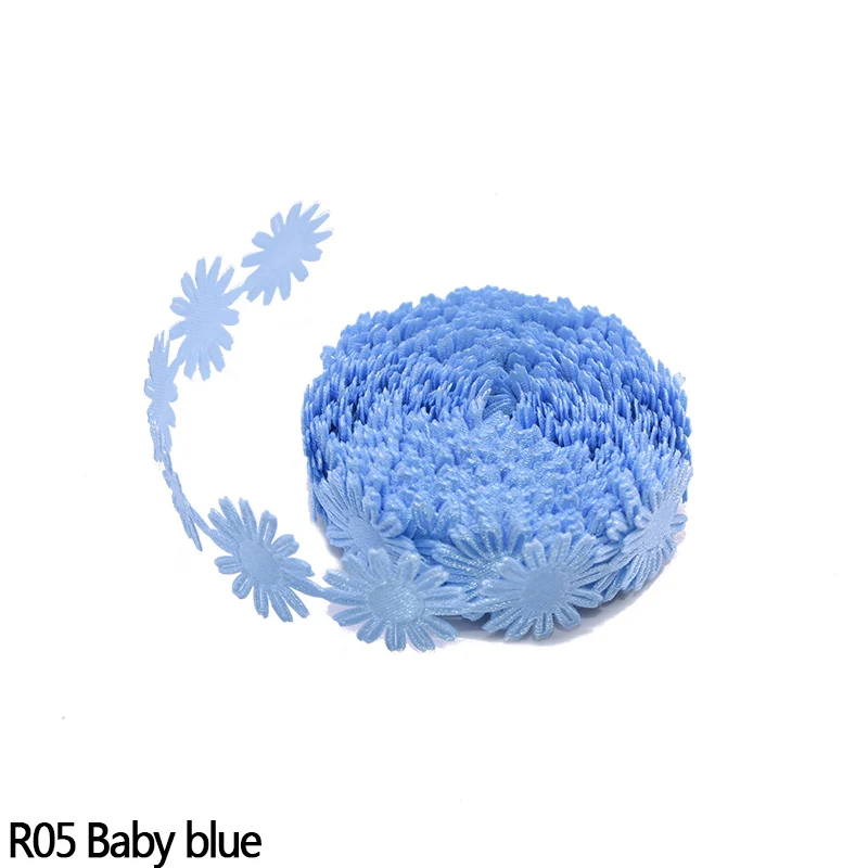Baby blue 18 мм кружевная лента DIY цветочная лента с тиснением Свадебные украшения Аксессуары для шитья одежды кружевная обрезная лента свадебные поделки - Цвет: Baby blue